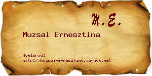Muzsai Ernesztina névjegykártya